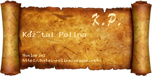 Kátai Polina névjegykártya